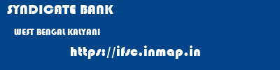 SYNDICATE BANK  WEST BENGAL KALYANI    ifsc code